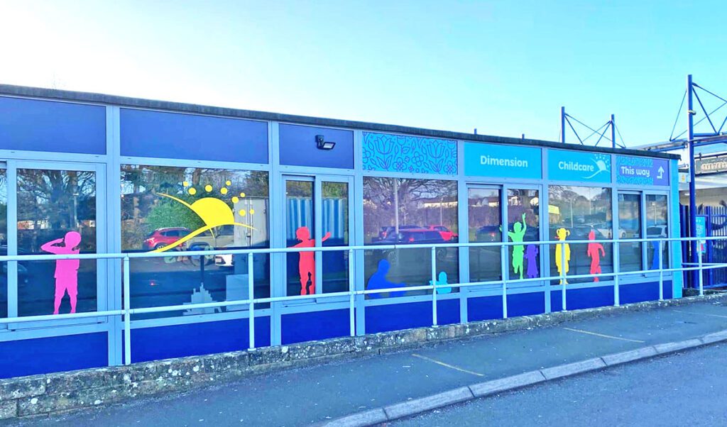 Window graphic dimension childcare cover